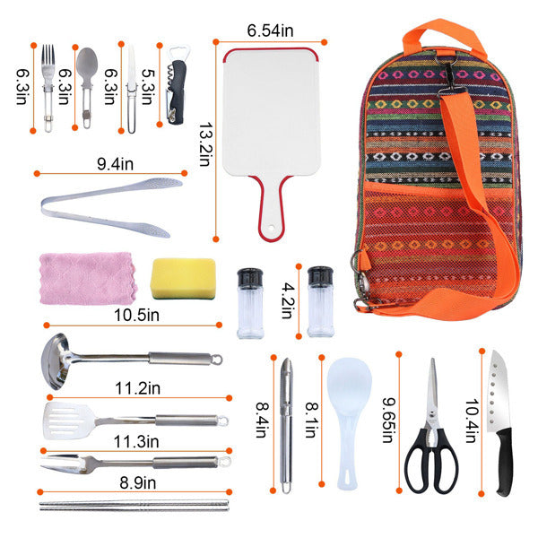 Camping Cookware Kit 19Pcs Compact