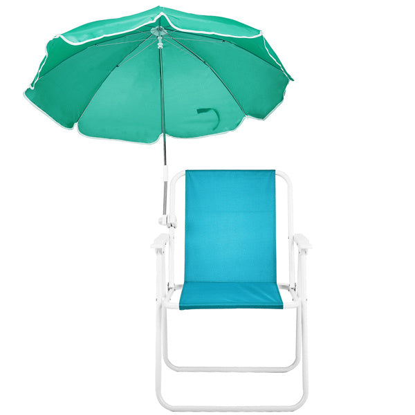 Folding Beach Chair With Removable Umbrella Shade