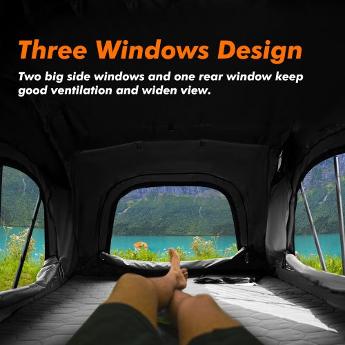 Aluminum Rooftop Tent – 140cm, Fast Setup, Waterproof, Fits Sedans, SUVs & Trucks