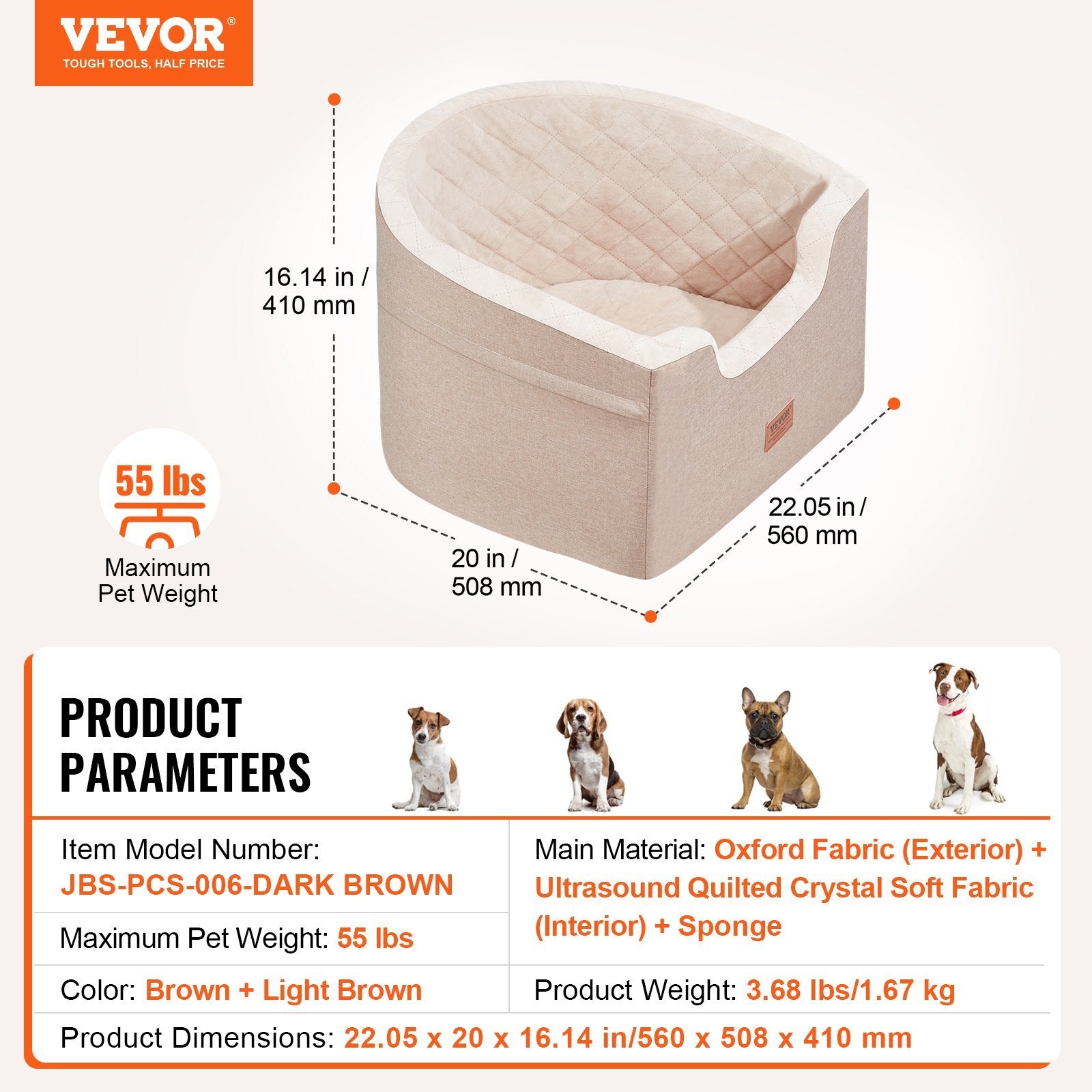 Dog Booster Car Seat Up To 55 Lbs