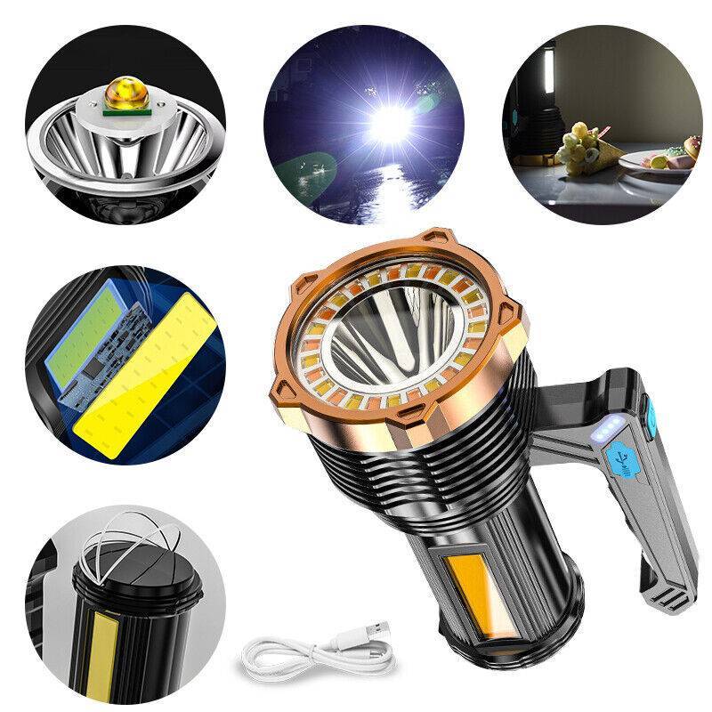 Rechargeable LED Flashlight 8 Modes Ultra Bright