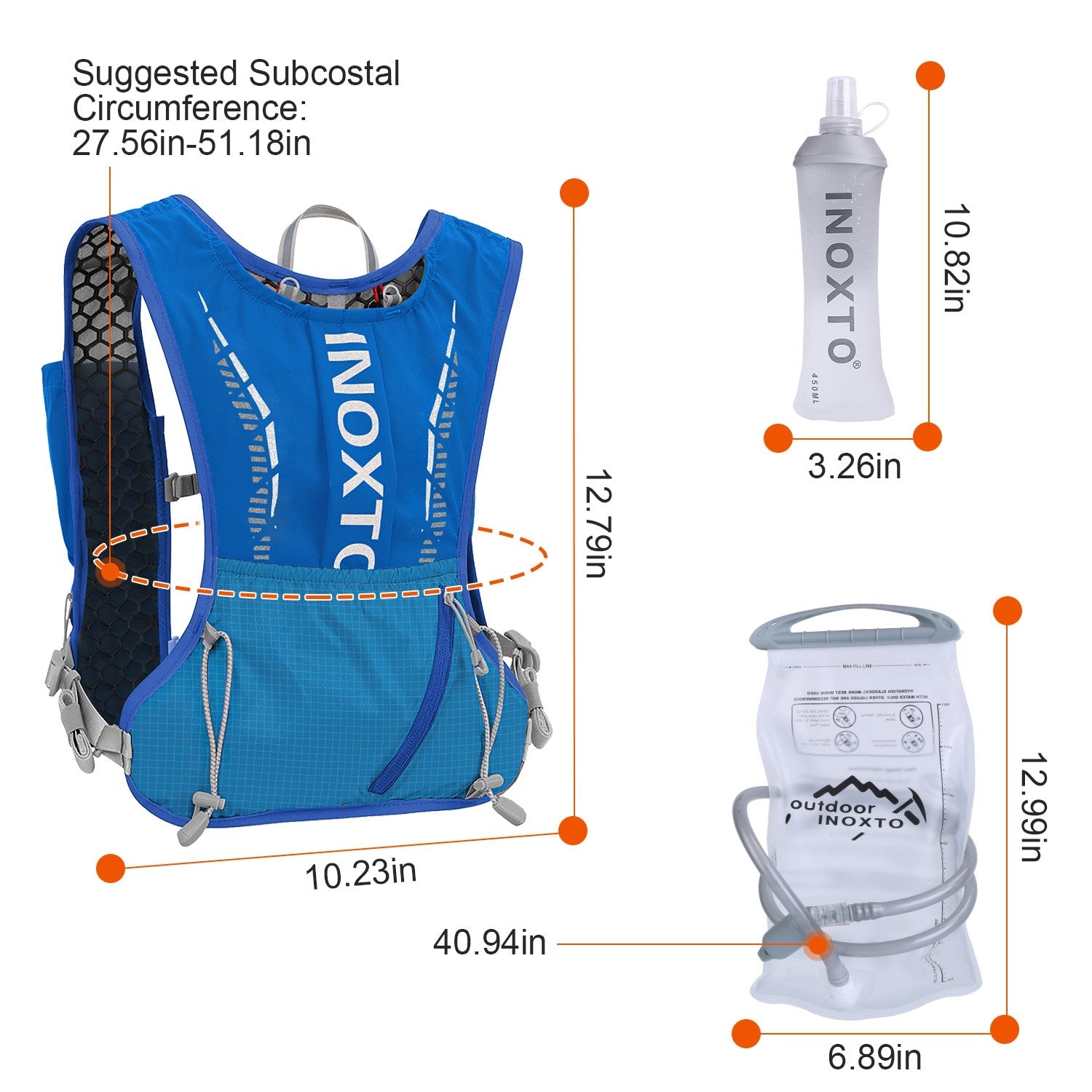 Hydration Vest Backpack 50oz Bladder Trail Ready