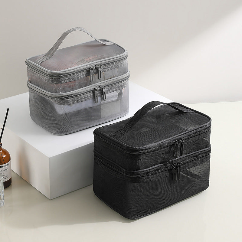 Travel Toiletry Set Double Layer Mesh