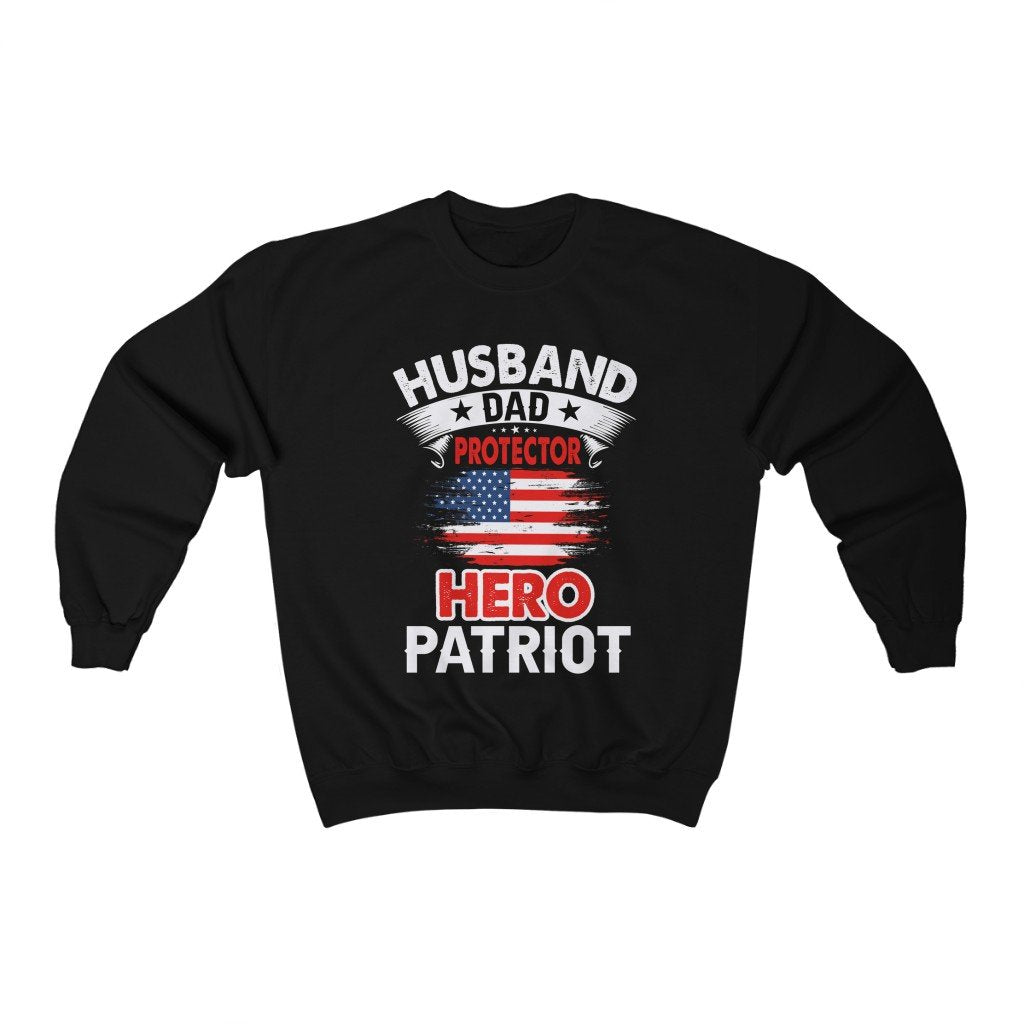 Proud Patriot Crewneck Sweatshirt With Loose Fit