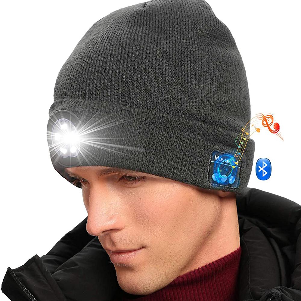Unisex Wireless Bluetooth LED Hat Plays Music Takes Calls
