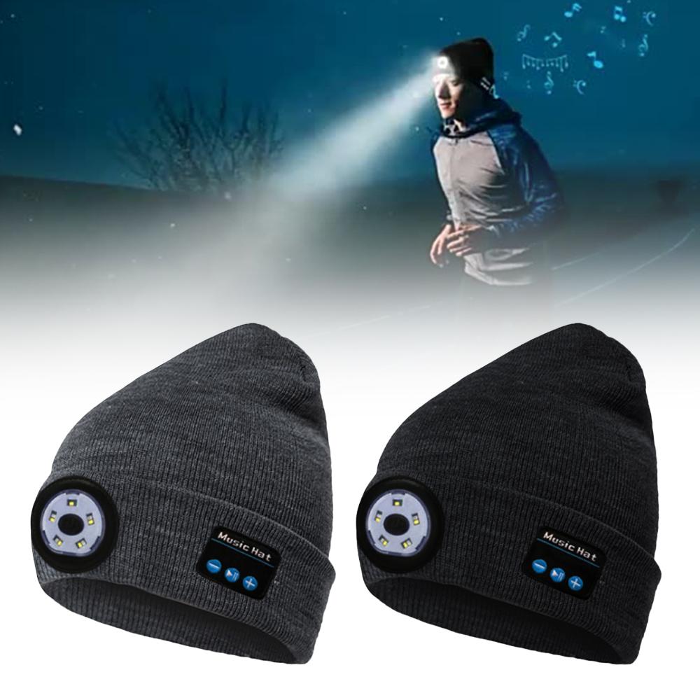 Unisex Wireless Bluetooth LED Hat Plays Music Takes Calls