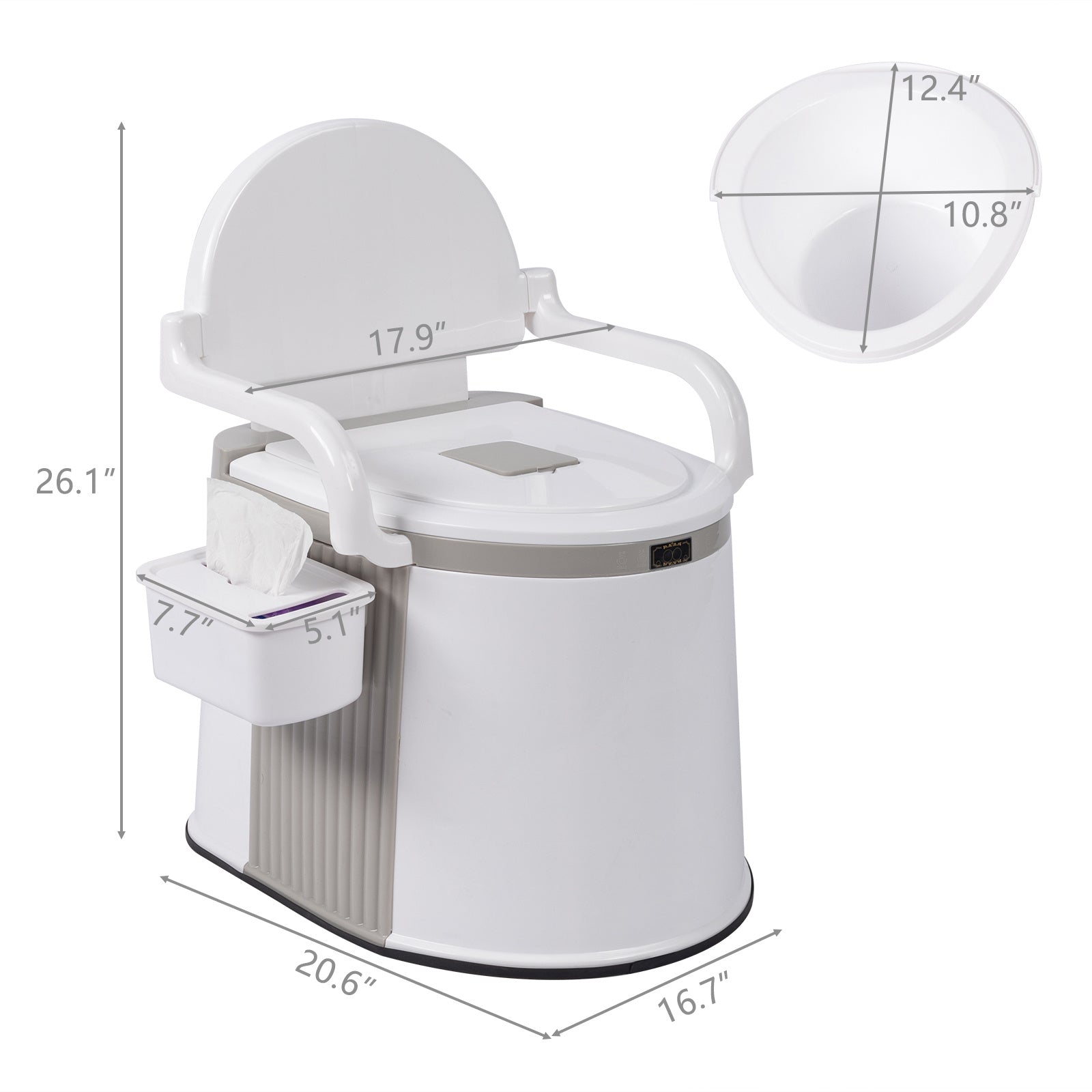 Sturdy Portable Outdoor Toilet With Anti Slip Strip