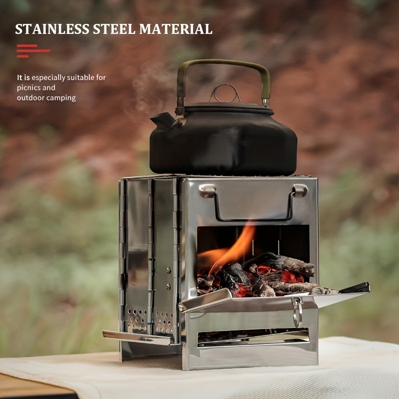 Folding Mini Stainless Steel Charcoal Stove