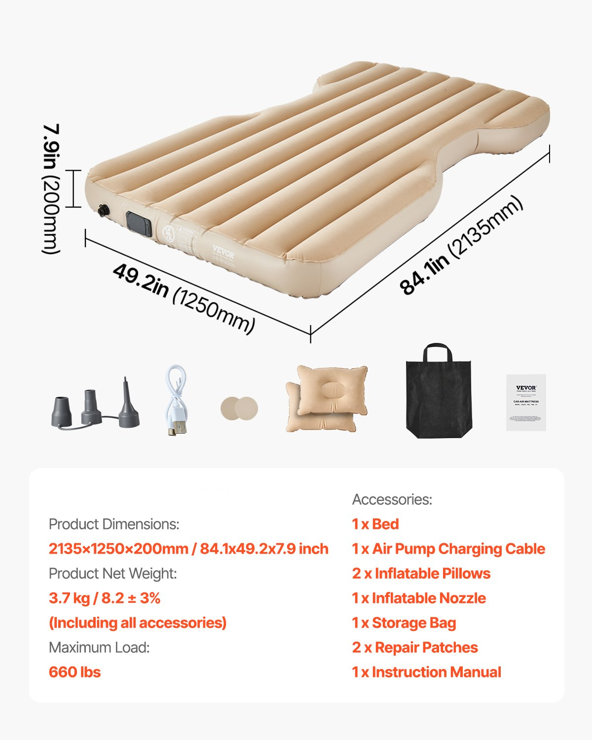 Car Air Mattress Built In Pump