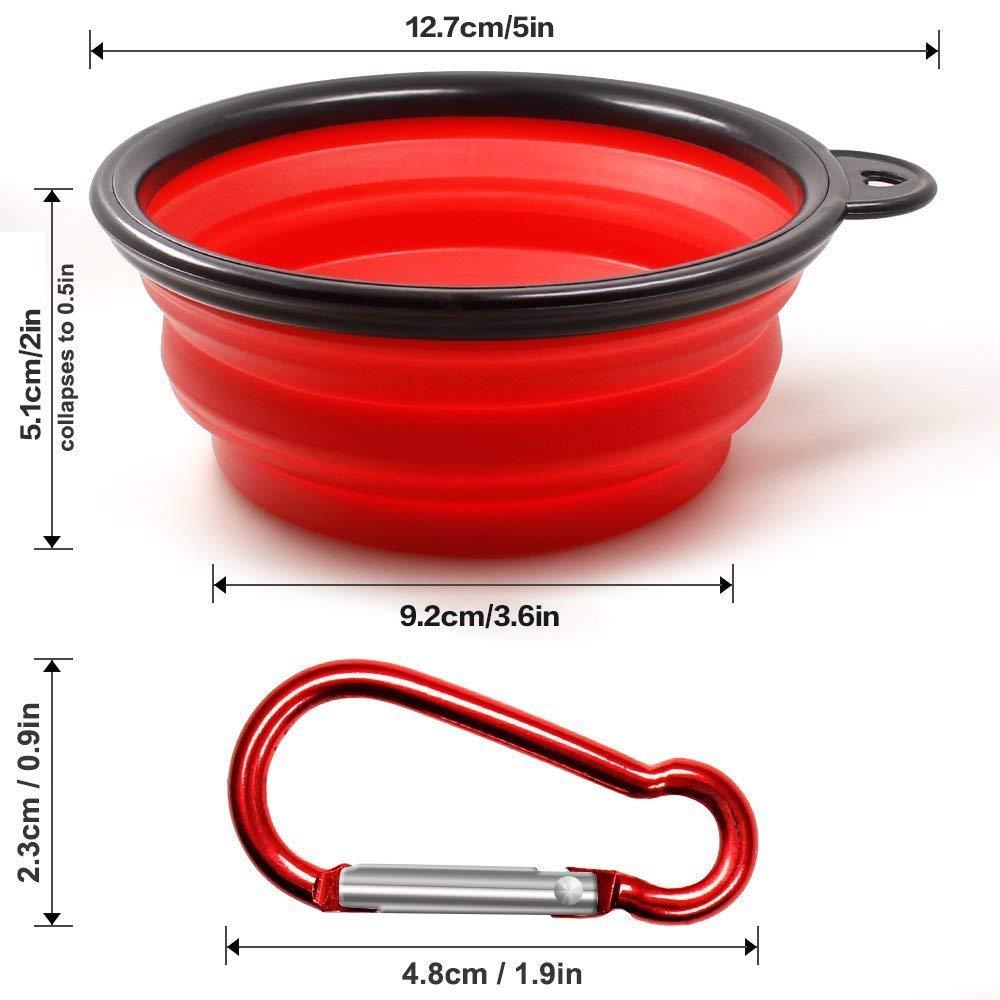 Collapsible Dog Bowls Tri Color Set Silicone