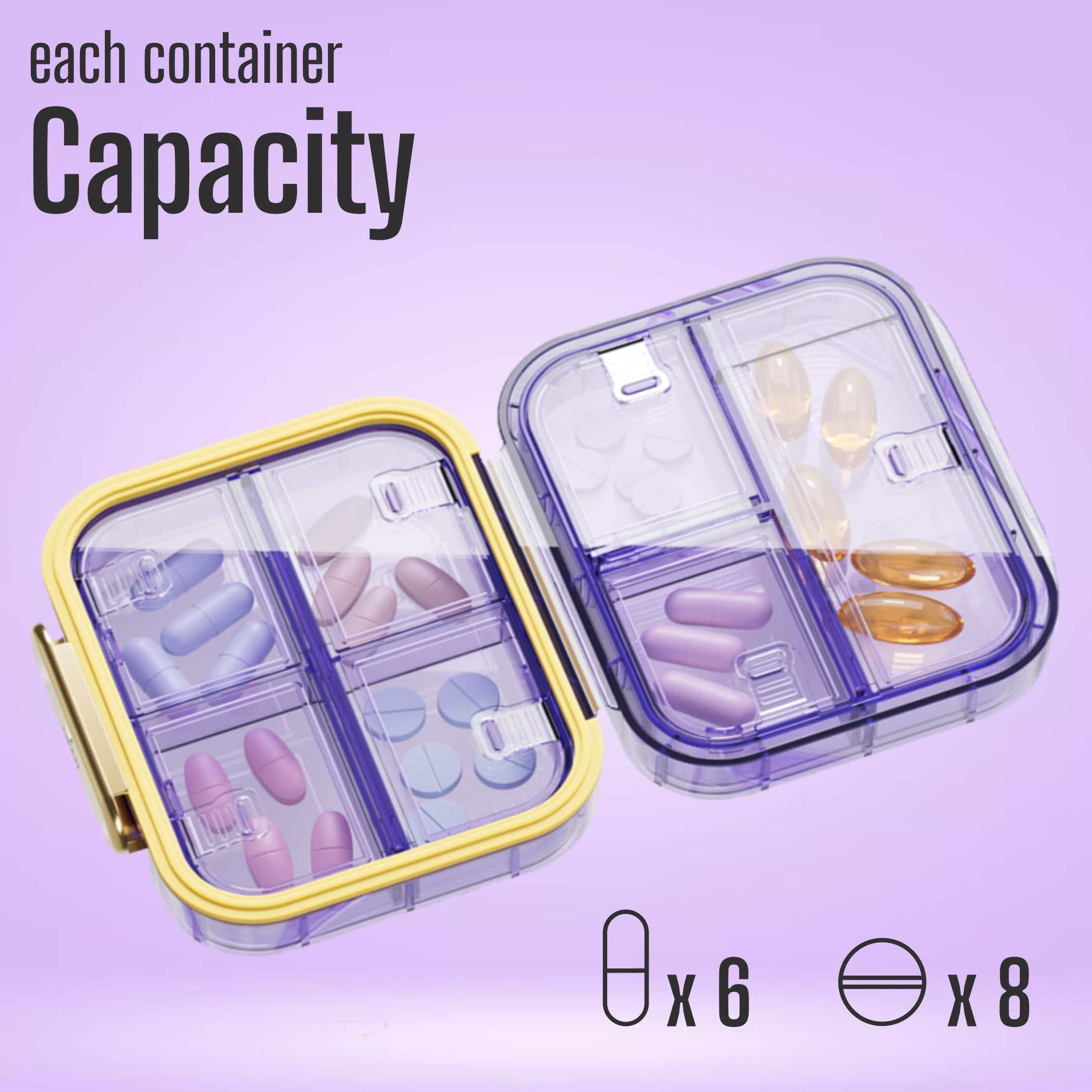 Travel Pill Organizer Cute Compact Case