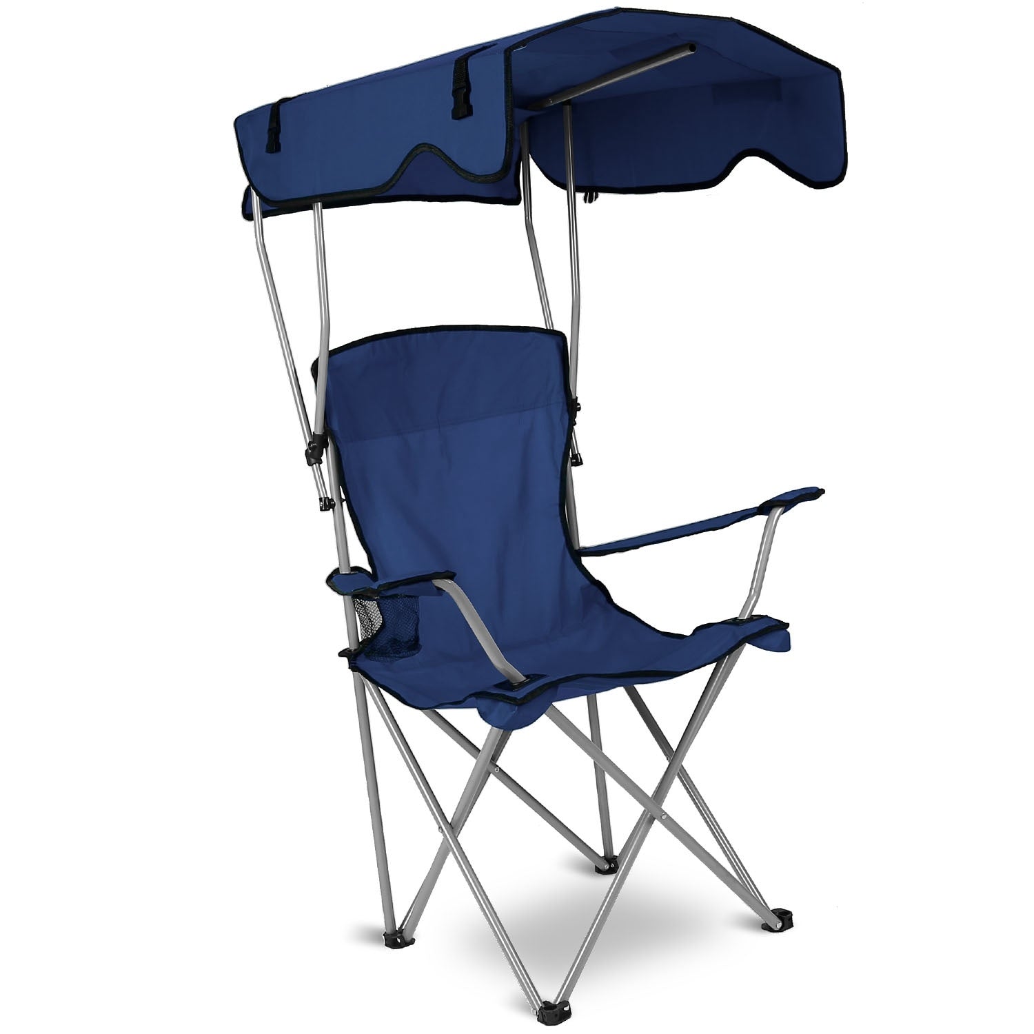 Foldable Camping Chair With Cup Holder And Canopy