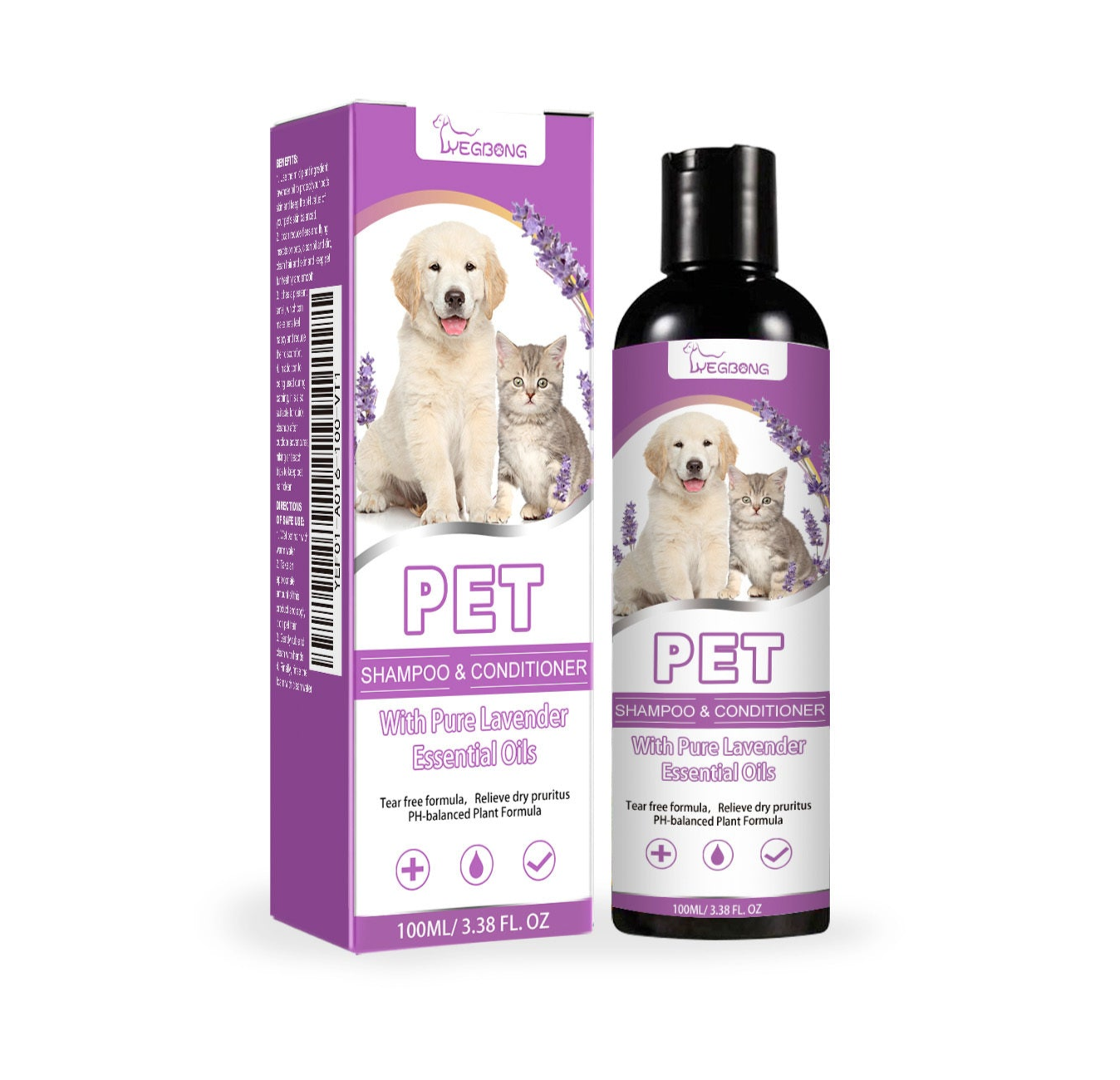 Gentle Pet Shampoo With Natural Lavender Oil