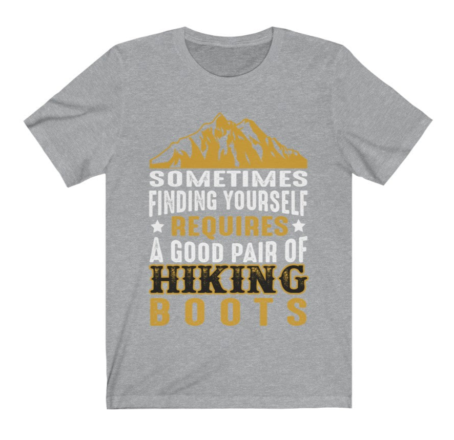 Unisex Graphic Tee Vinyl Print For Hiking