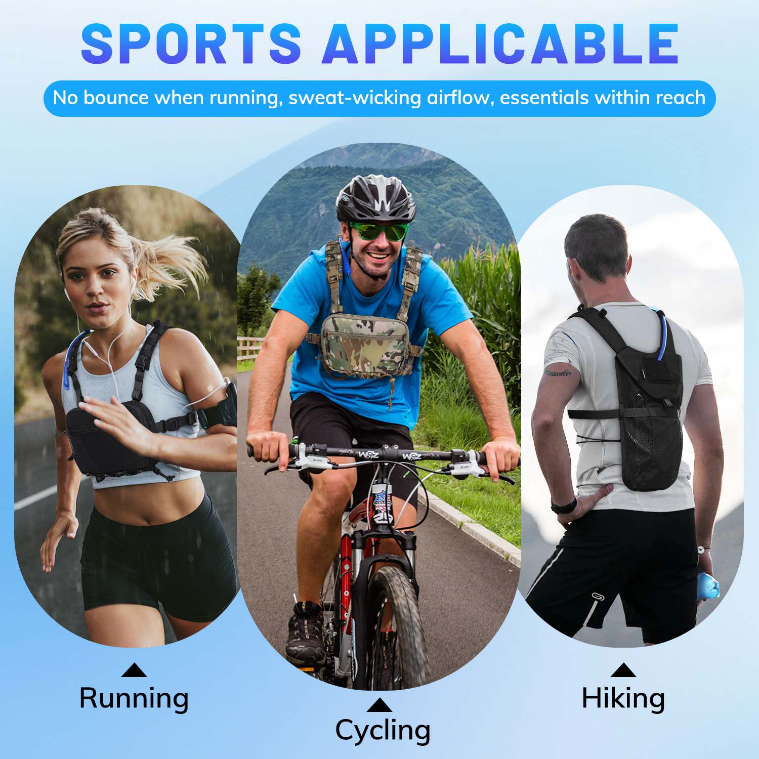 Running Hydration Vest With 2L Water No Bounce