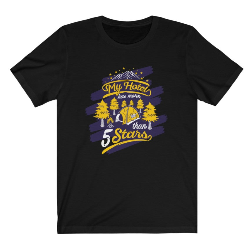 Camping T Shirt Vinyl Print
