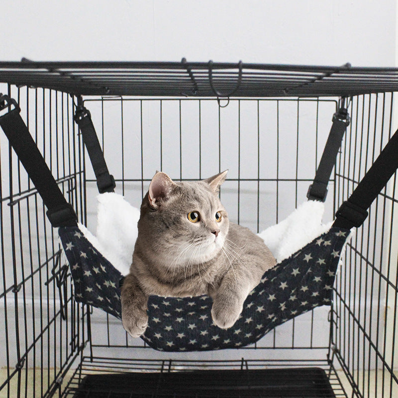 Cat Hammock With Lamb Fleece Winter Cozy Naps