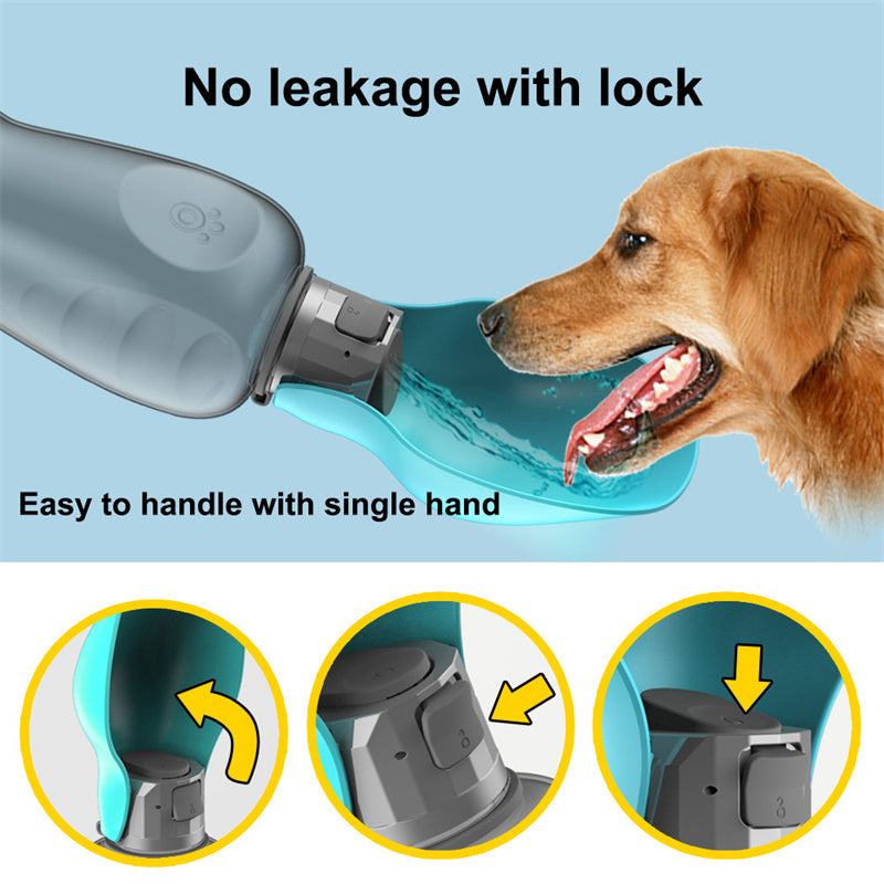 Dog Water Bottle 800ml Leak Proof