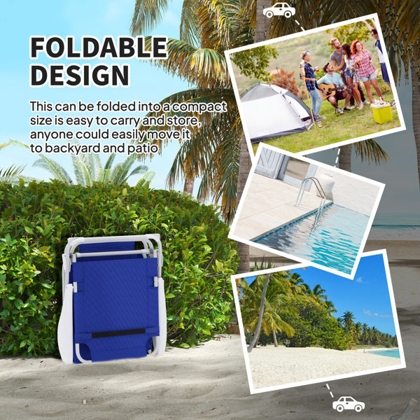Beach Lounger With Four-Position Backrest