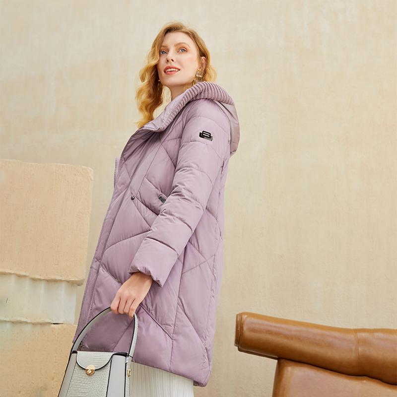 Windproof Coat With Knit Collar
