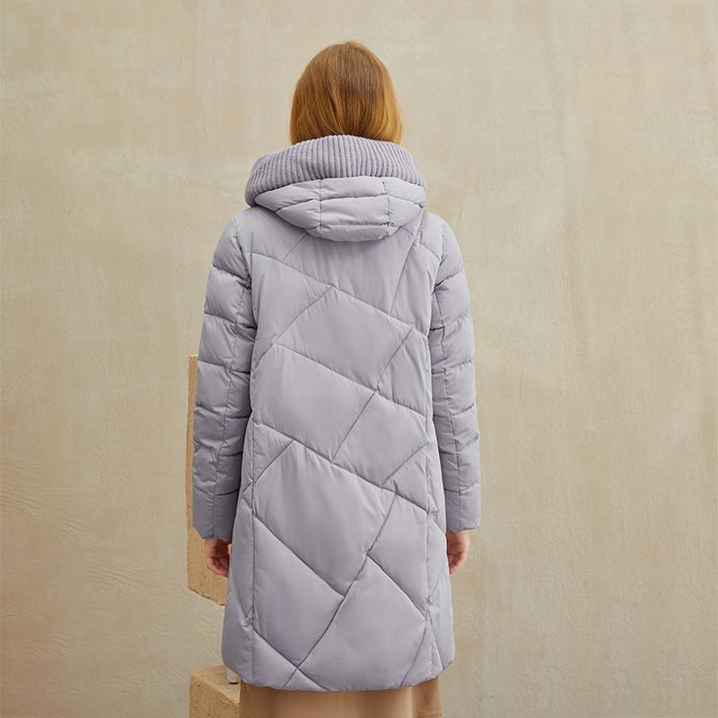 Windproof Coat With Knit Collar