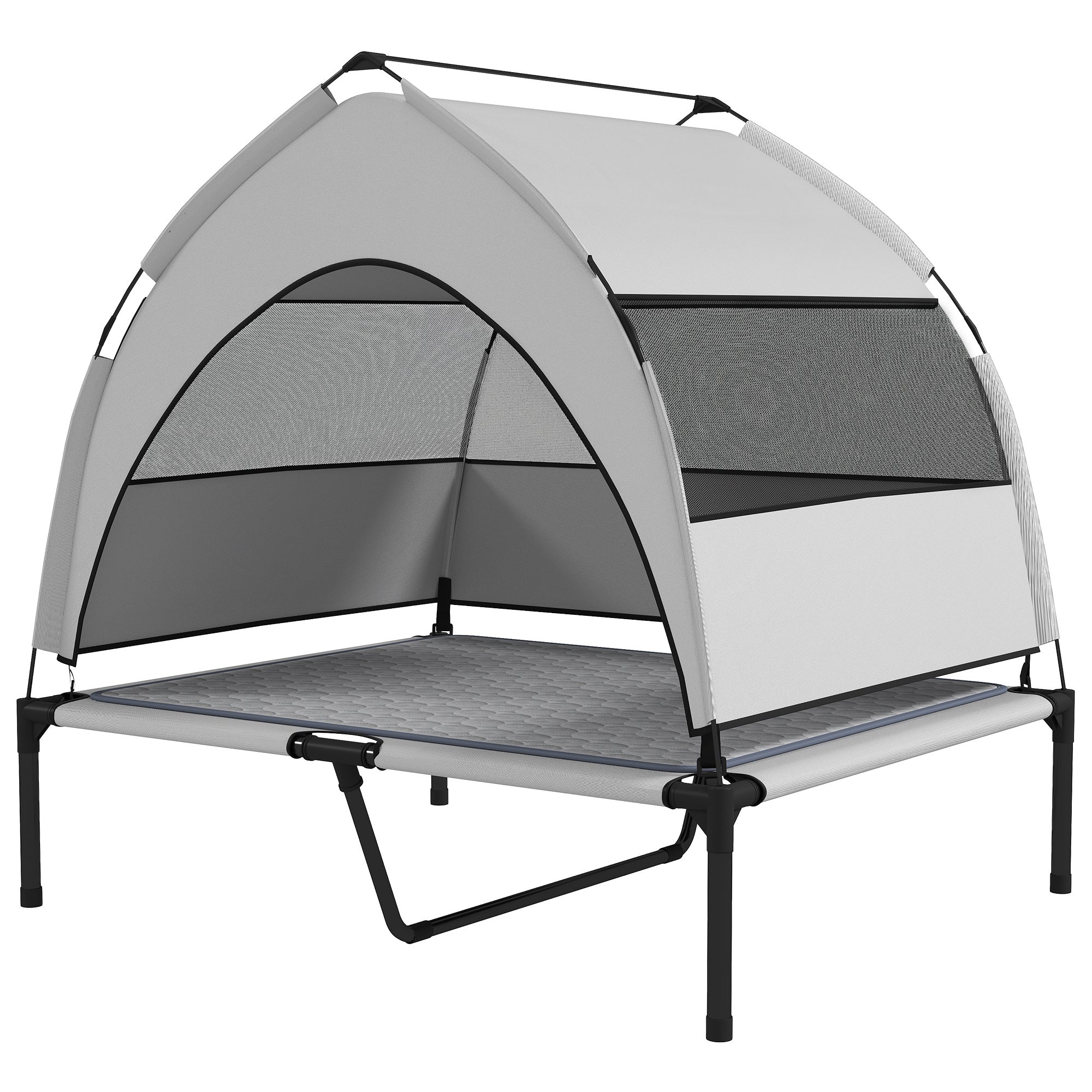 Premium Elevated Dog Bed With Removable Canopy