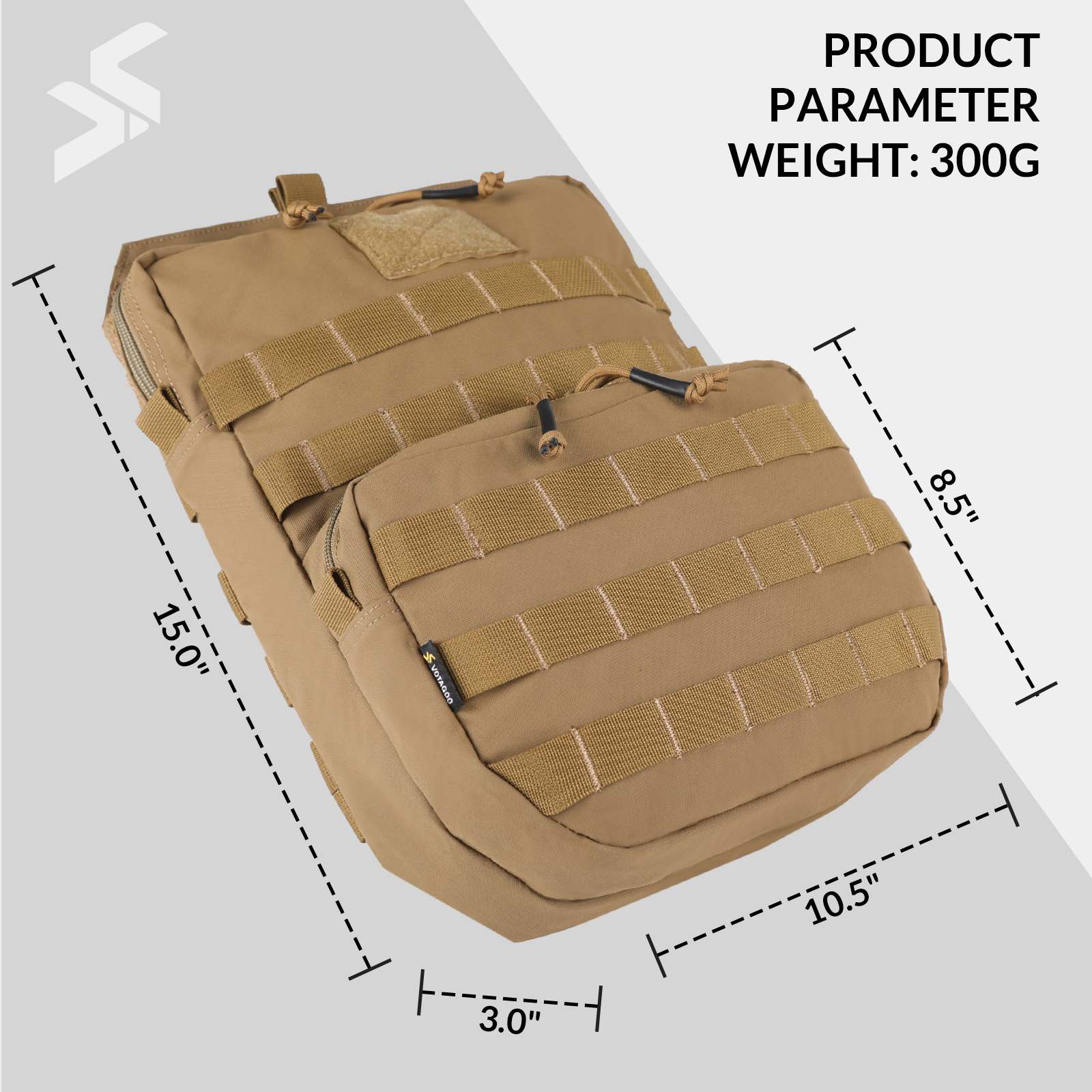 Rugged 3L Quick Dry Molle Hydration Pack