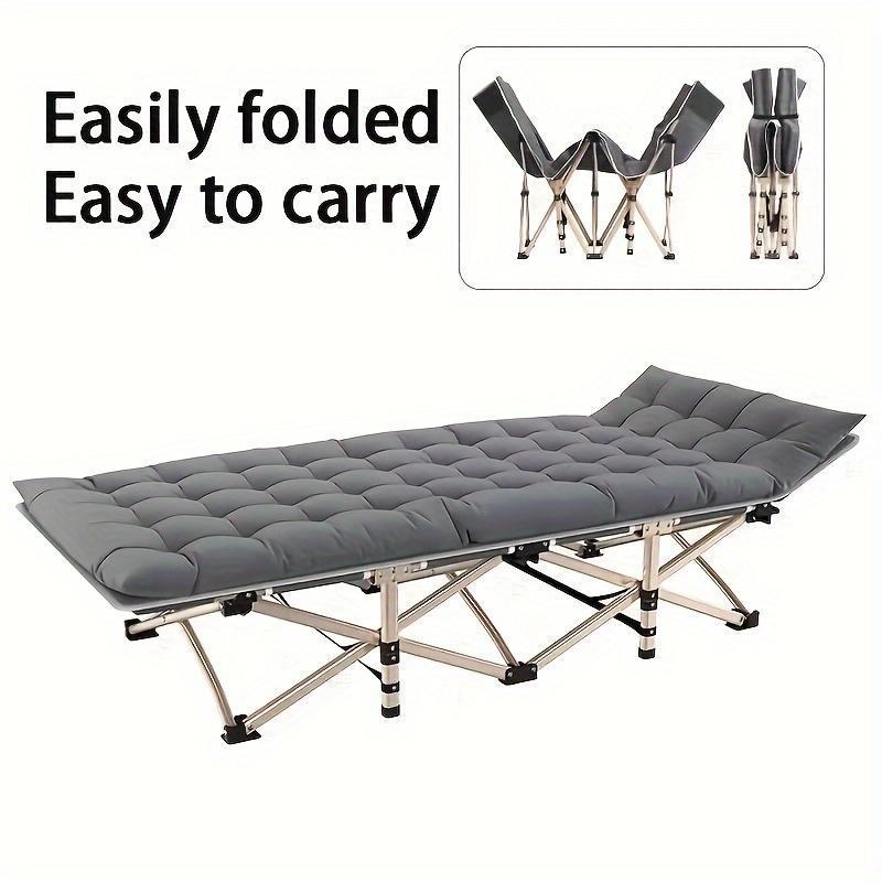 Sturdy Folding Camping Bed With Storage Travel Bag