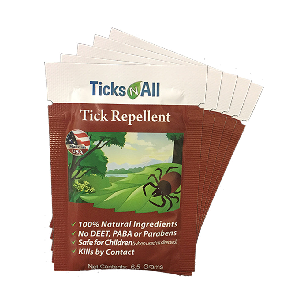 5 Pack Tick Repellent Wipes With 14 Oils