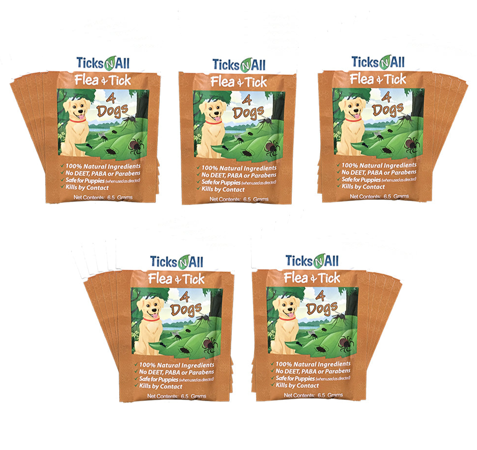 25 Count Flea & Tick Wipes For Dogs Natural & Safe