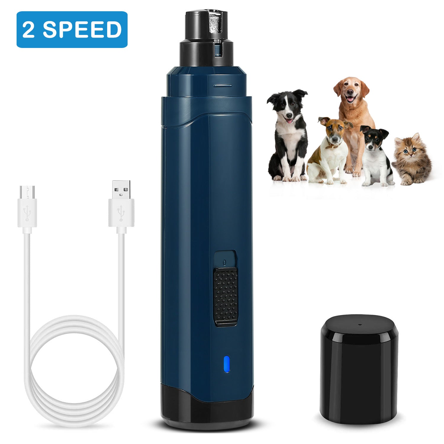 Dog Nail Grinder Dual Speeds Quiet USB