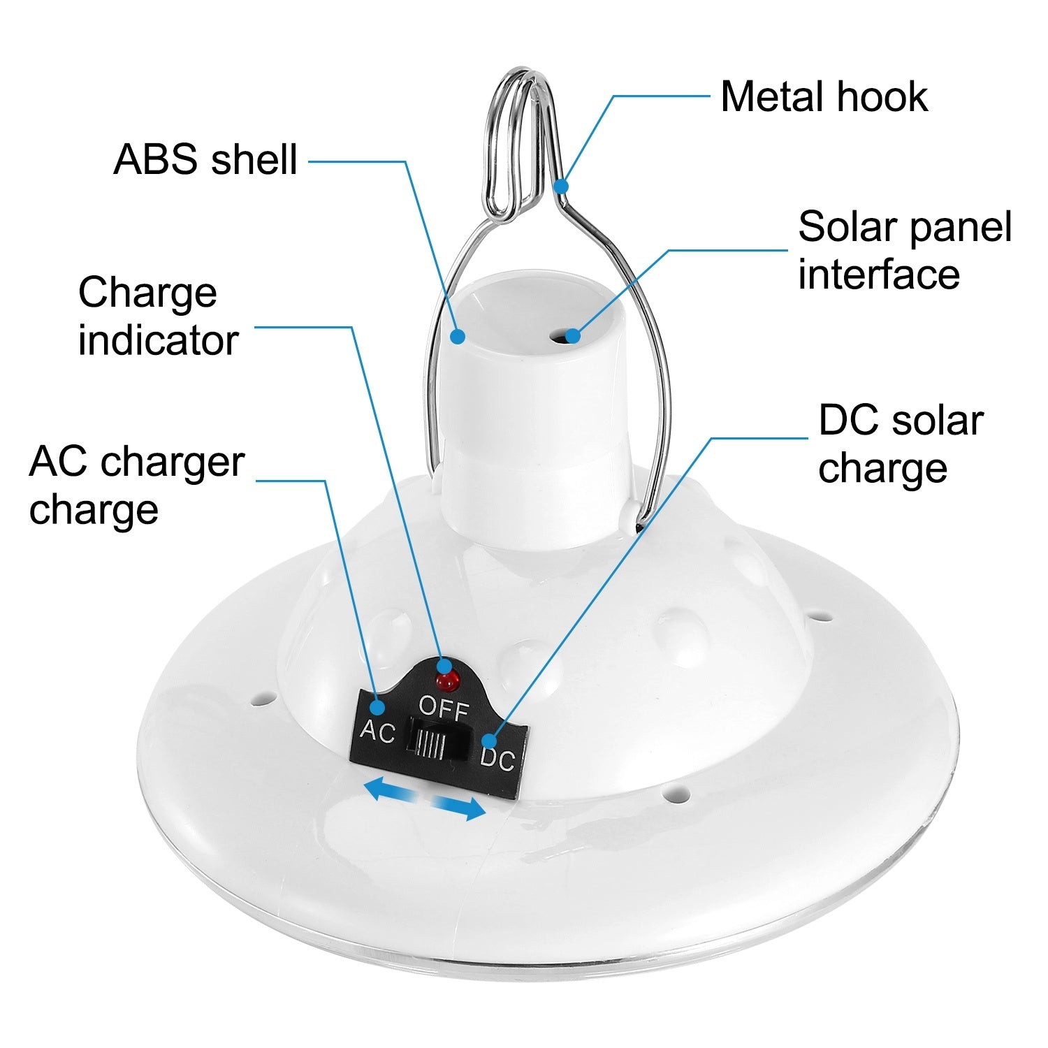 Solar Camping Lantern Remote 3 Modes All Weather