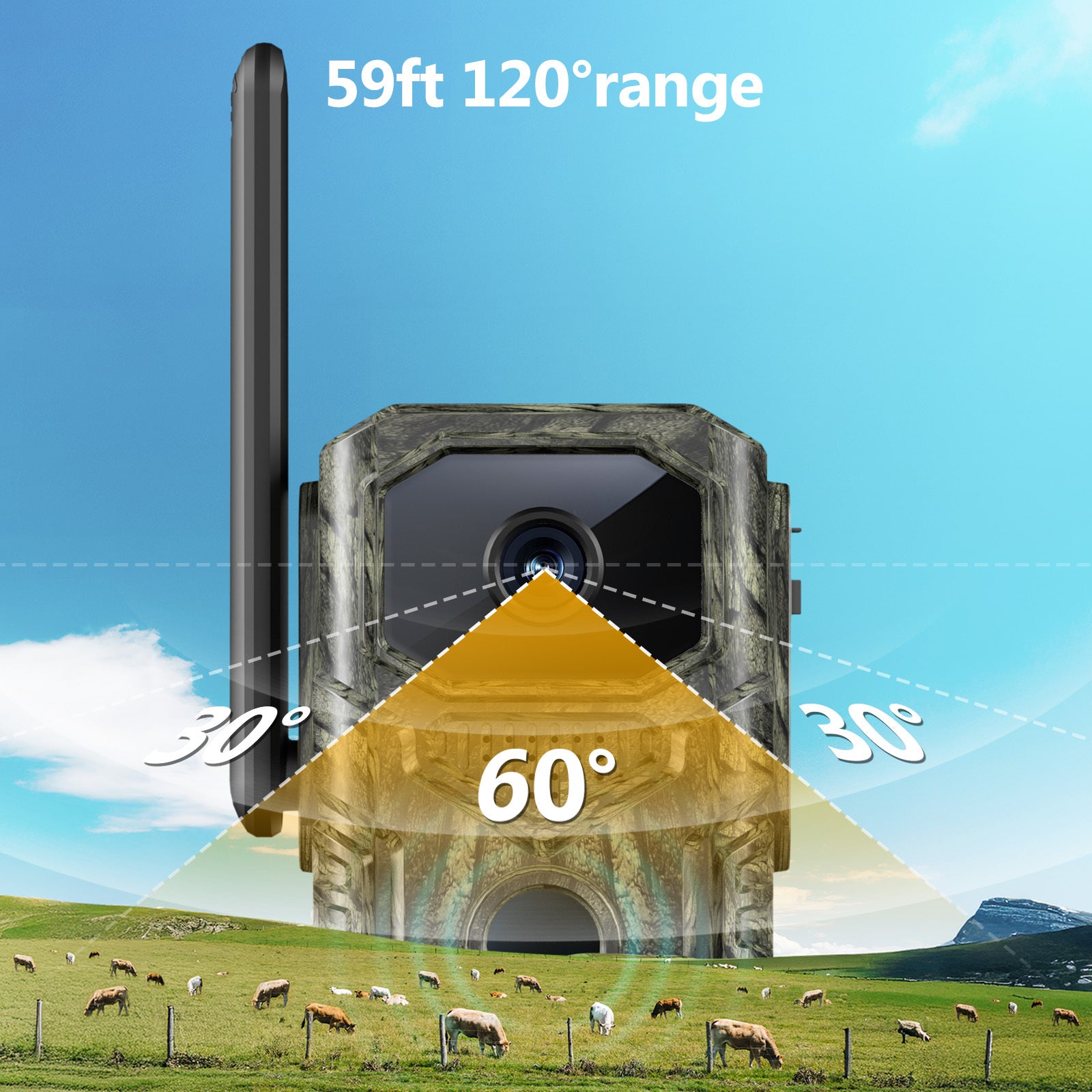 Brave Trail Camera Wide Angle 4MP GPS Tracking Deer Monitor