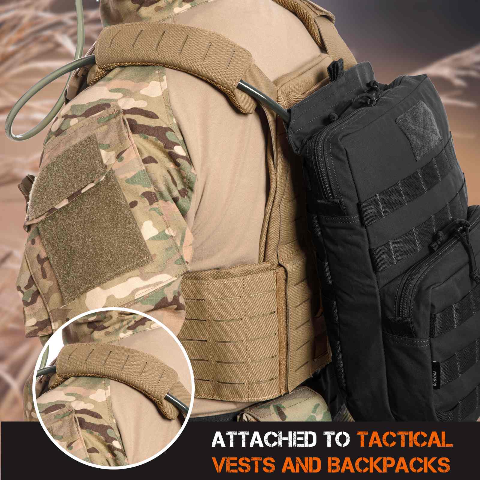 Rugged 3L Quick Dry Molle Hydration Pack
