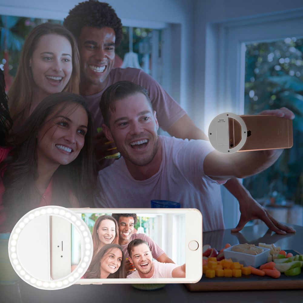Selfie Ring Clip On Three Mode LED Flawless Photos