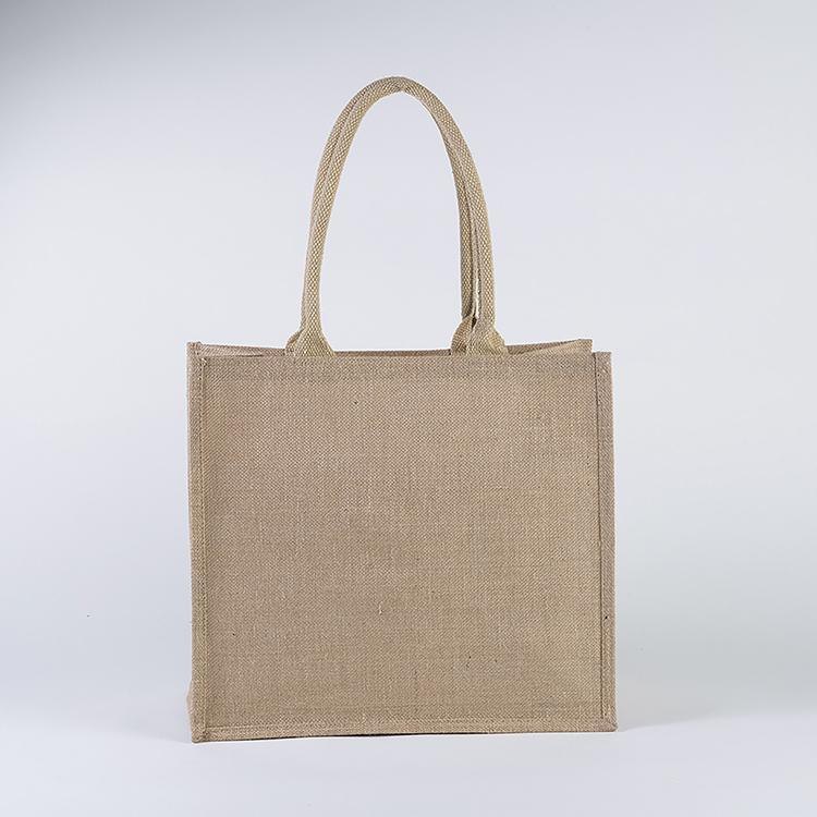Jute Market Bag With Laminated Interior