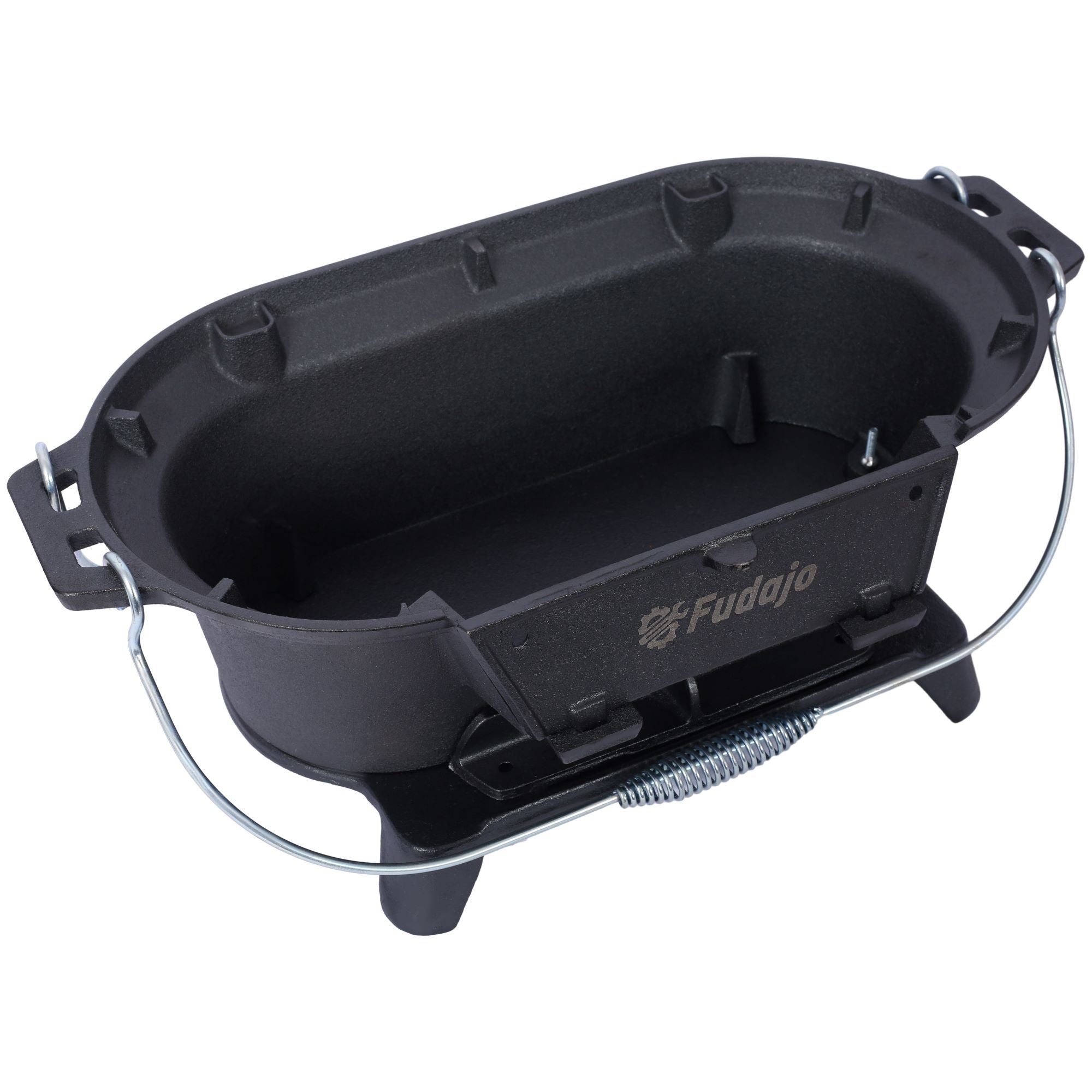 Cast Iron Grill Portable Built In Handles On The Go