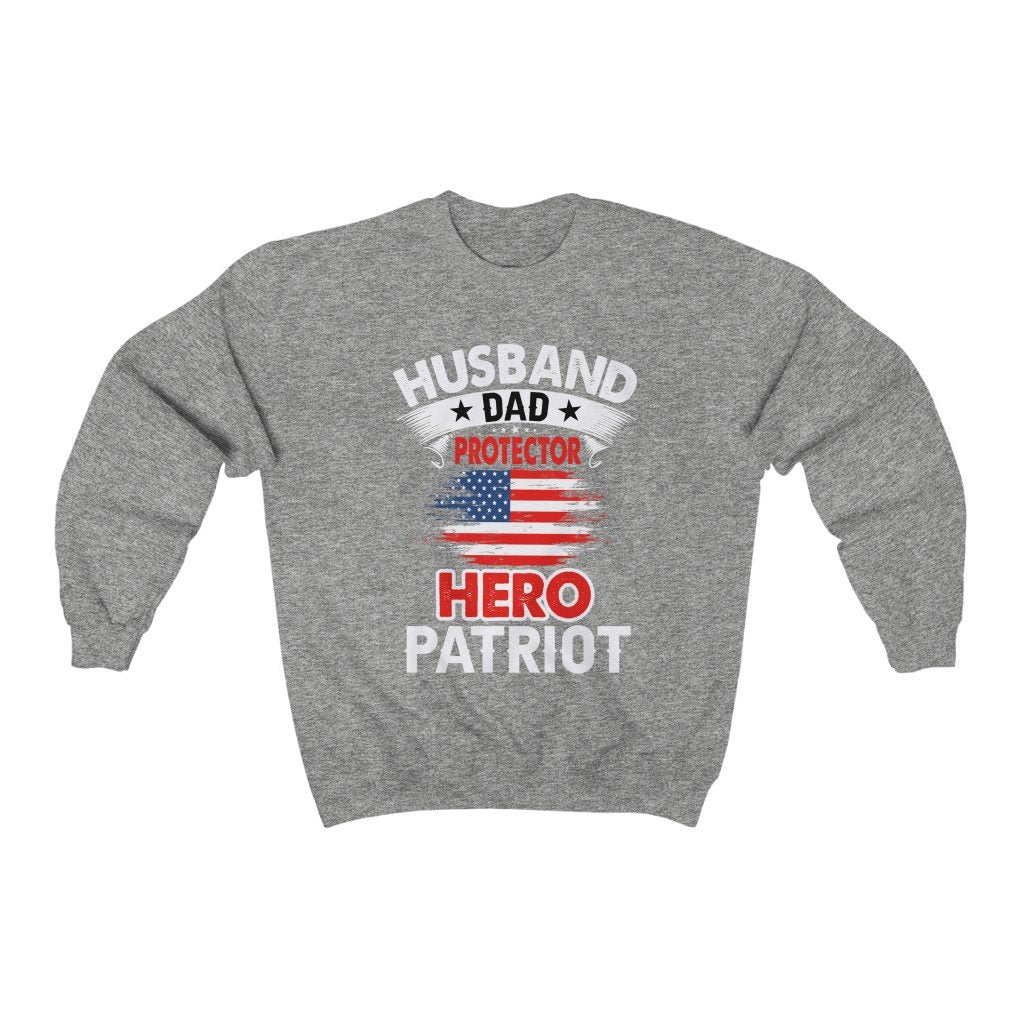 Proud Patriot Crewneck Sweatshirt With Loose Fit