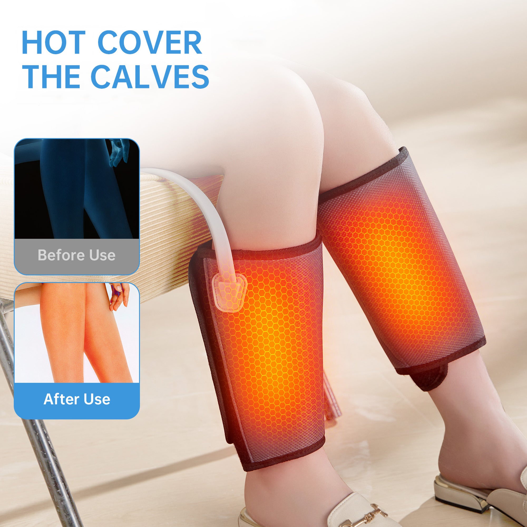 Leg Massage Device 3 Pressure Levels Relieves Fatigue