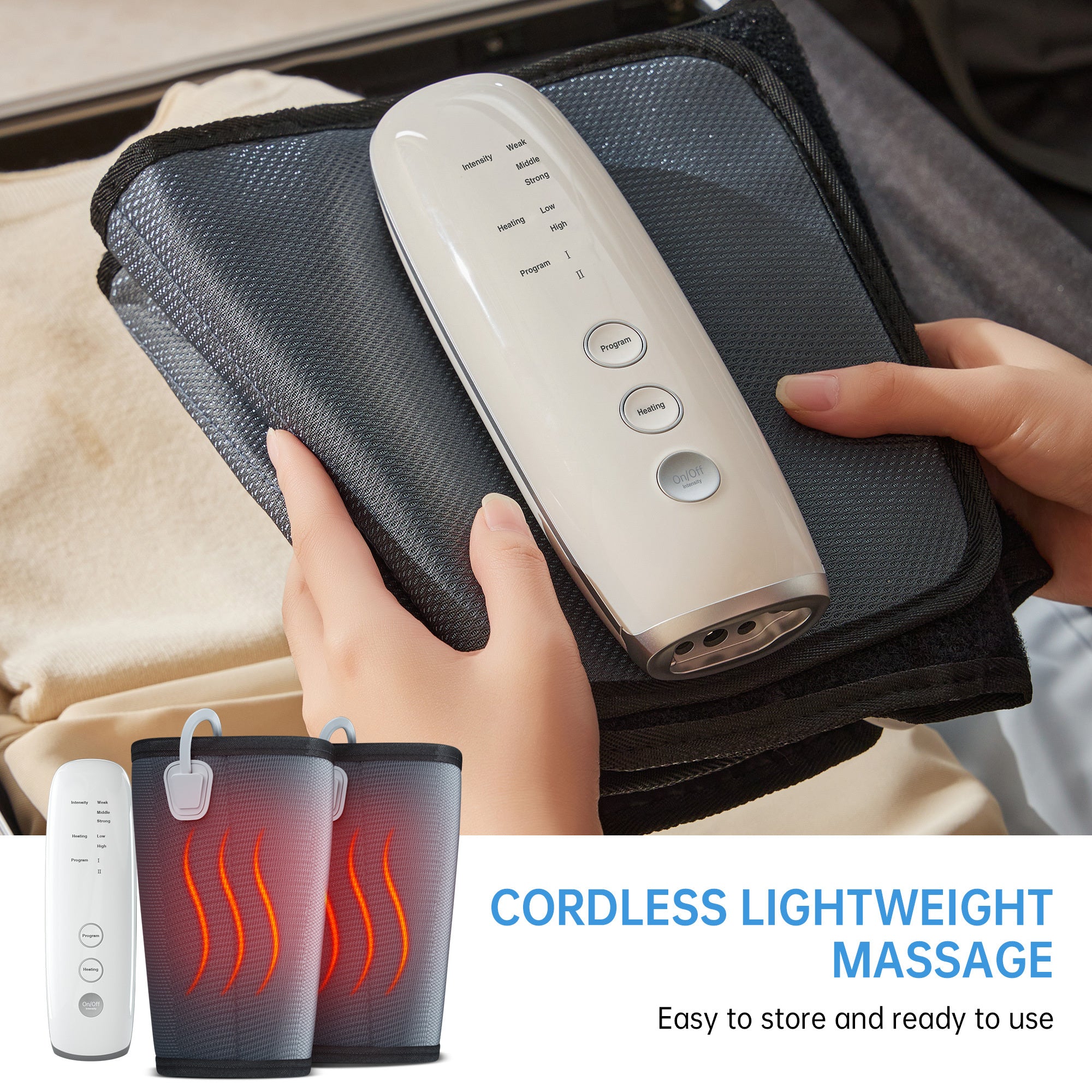 Leg Massage Device 3 Pressure Levels Relieves Fatigue