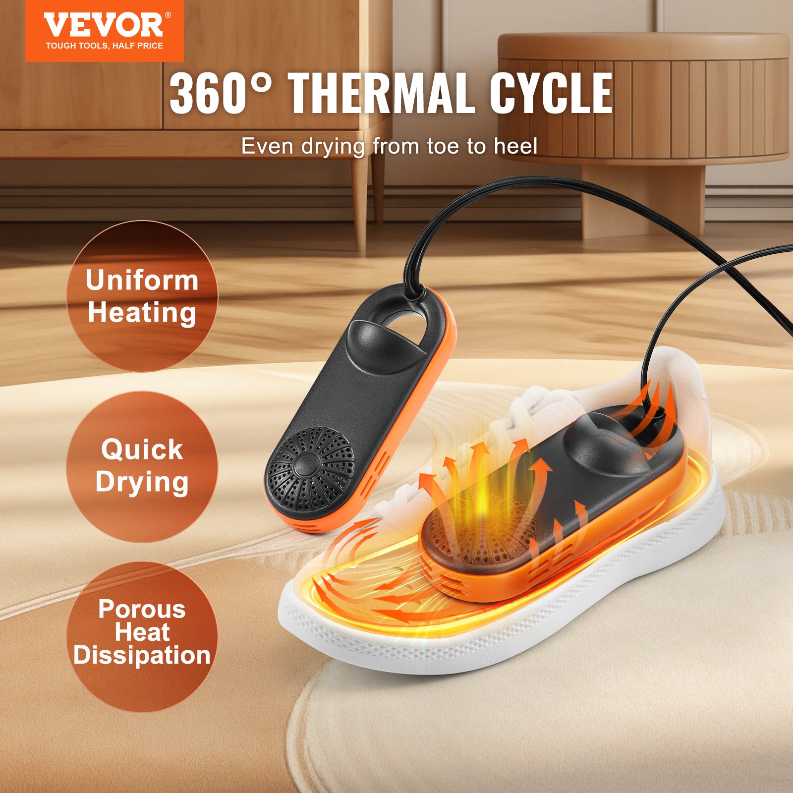 Fast Drying Shoe and Boot Dryer With Auto Temp Control