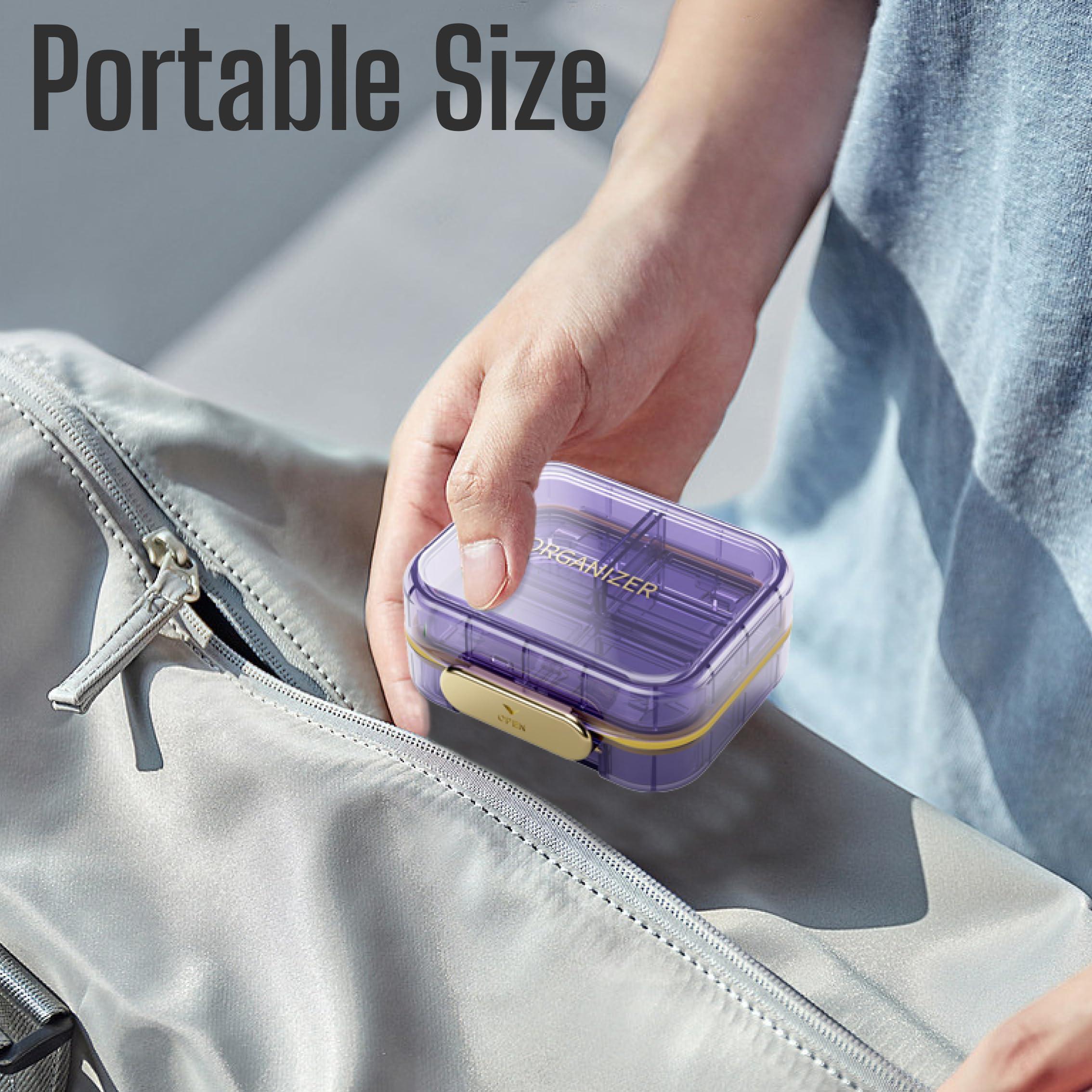 Travel Pill Organizer Cute Compact Case