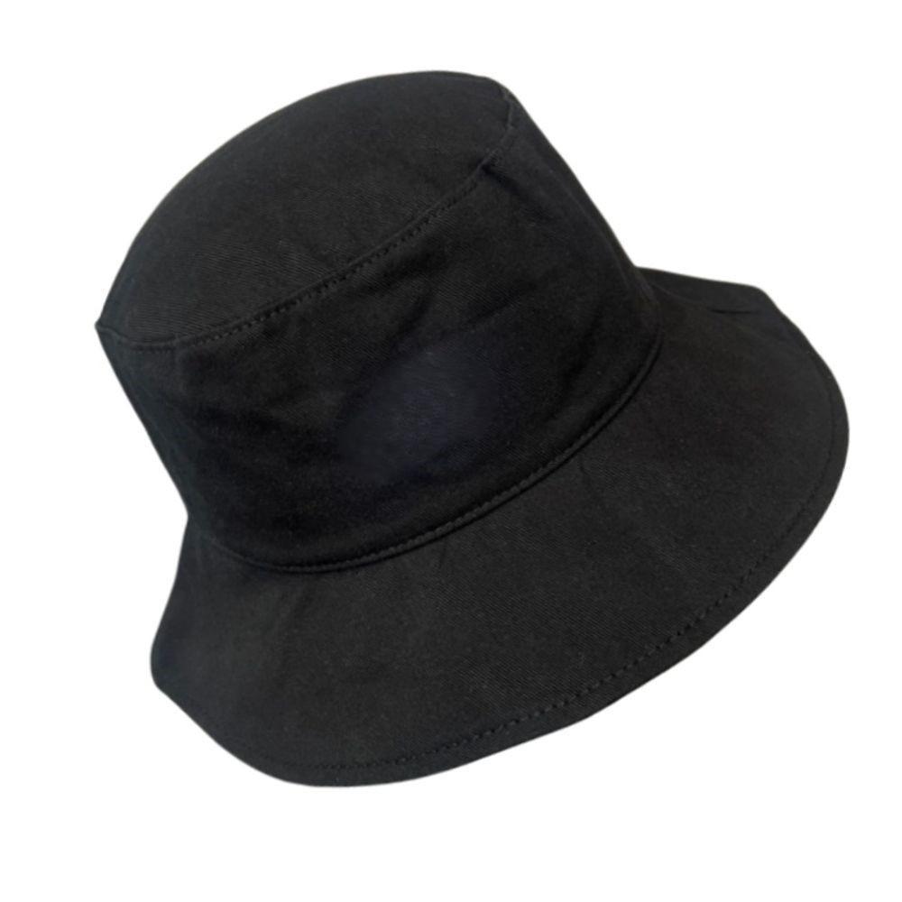 Unisex Summer Cotton Wide Brim Bucket Hat UV Protection