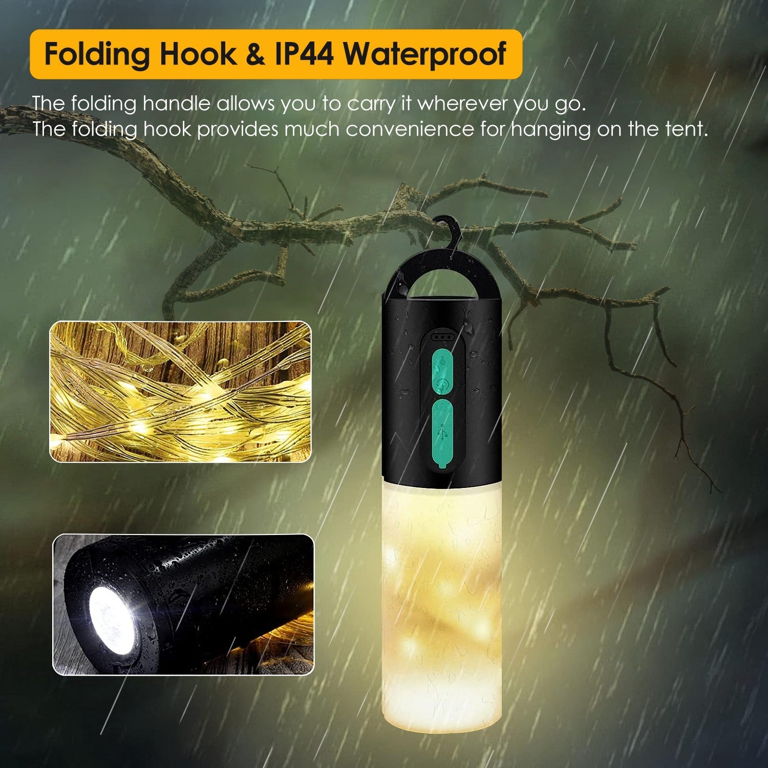 Waterproof Camping String Light IP44 33ft