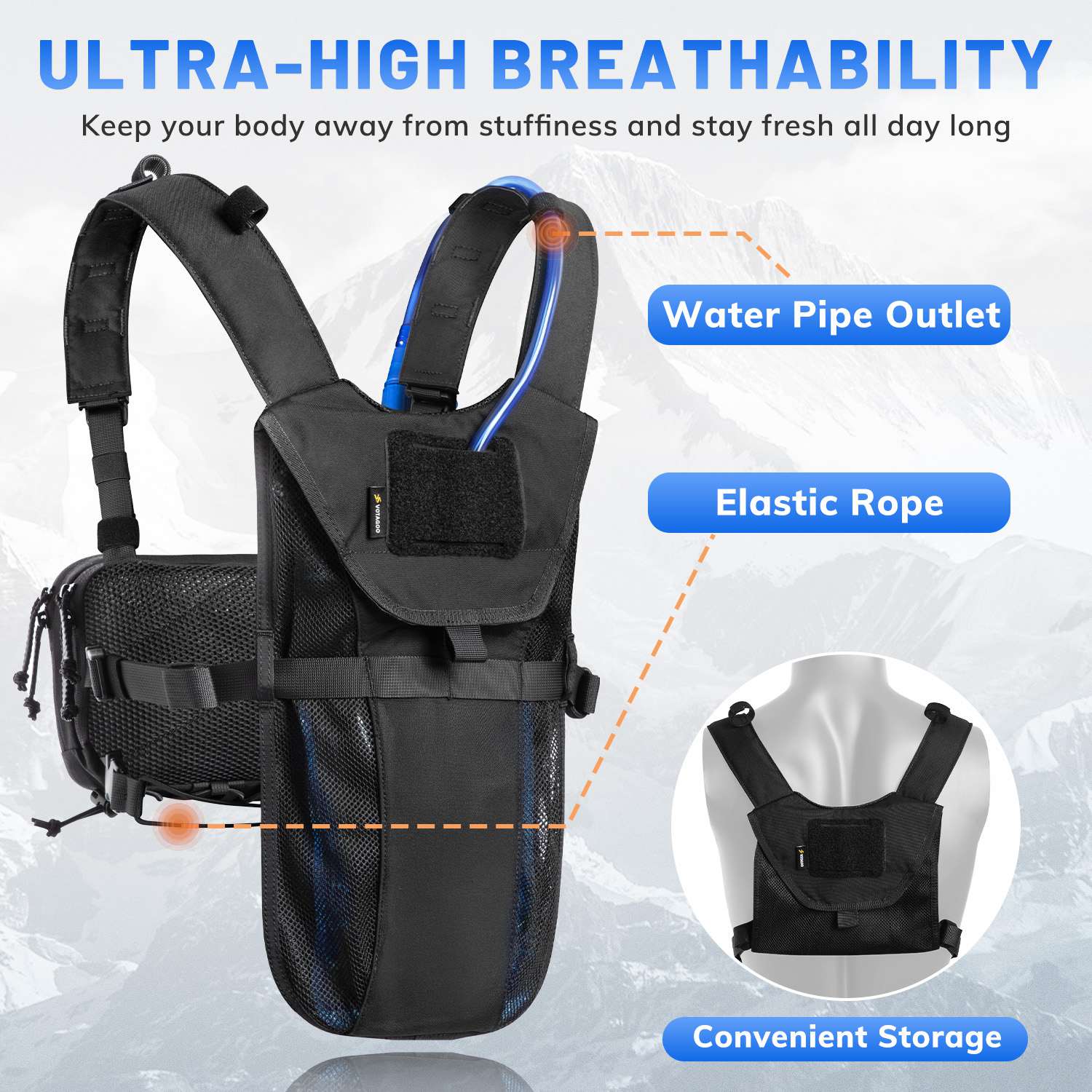 Running Hydration Vest With 2L Water No Bounce