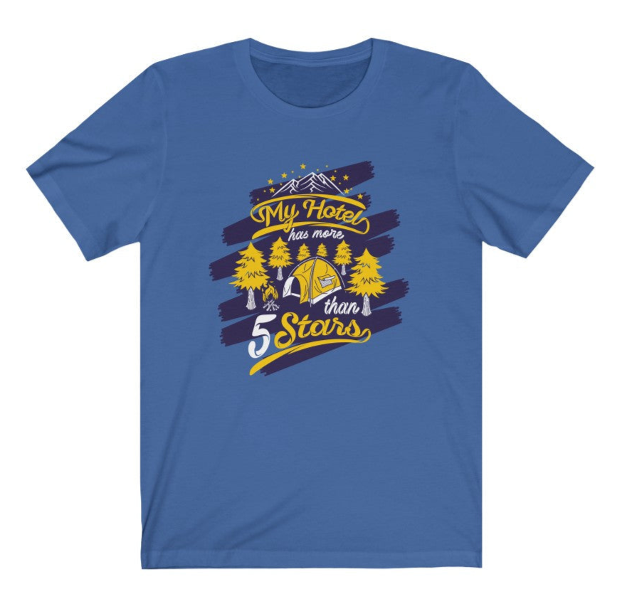 Camping T Shirt Vinyl Print