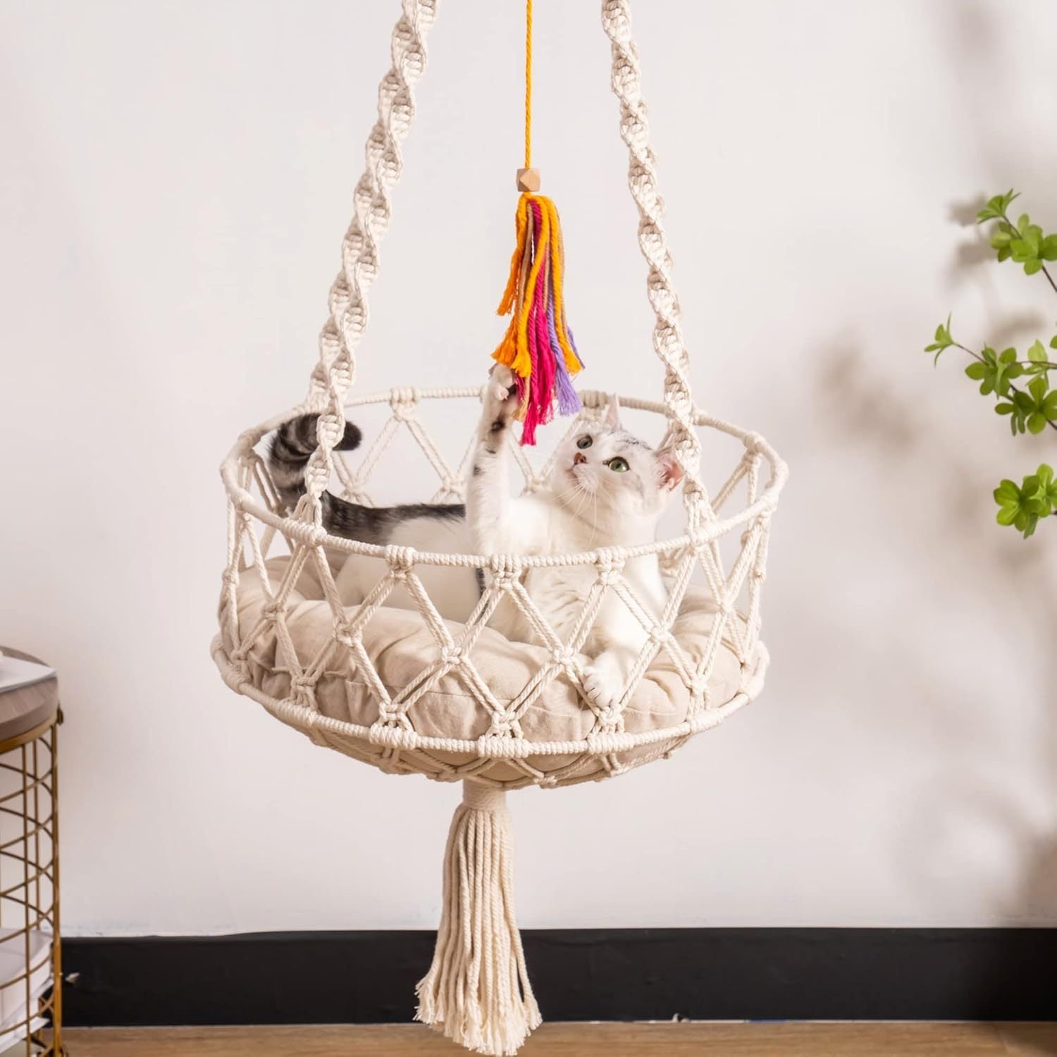 Cat Swing With Washable Cotton Pad