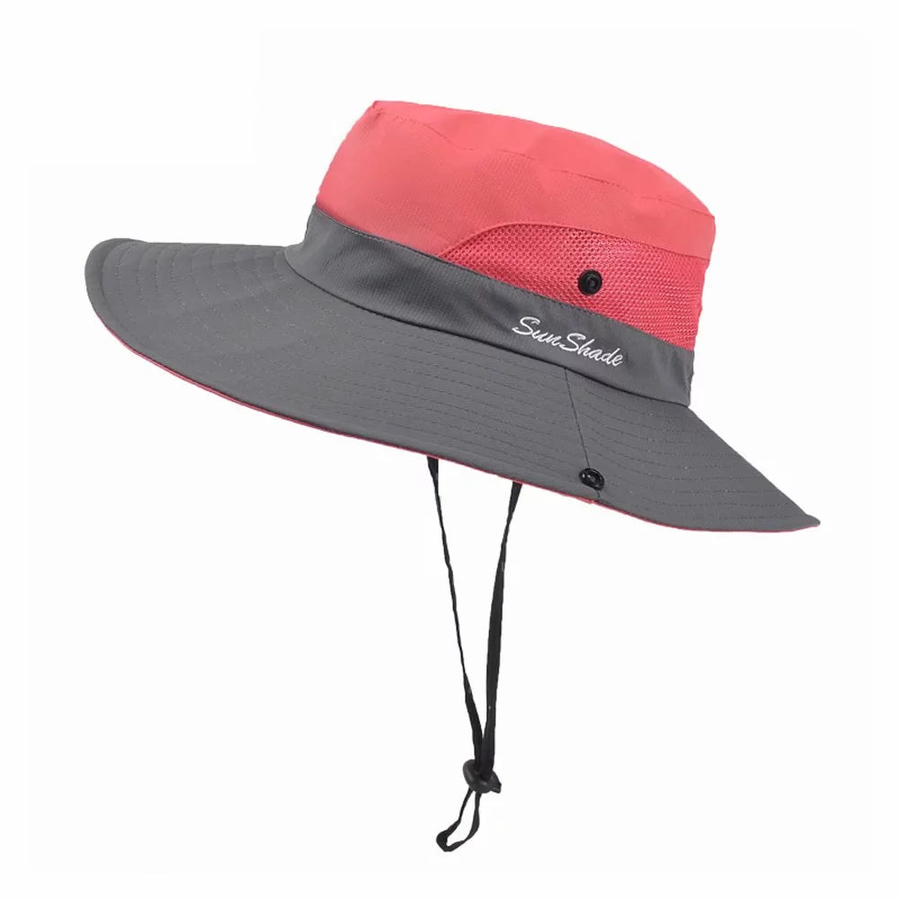 Sun Hat With Cooling Mesh Ponytail Hole