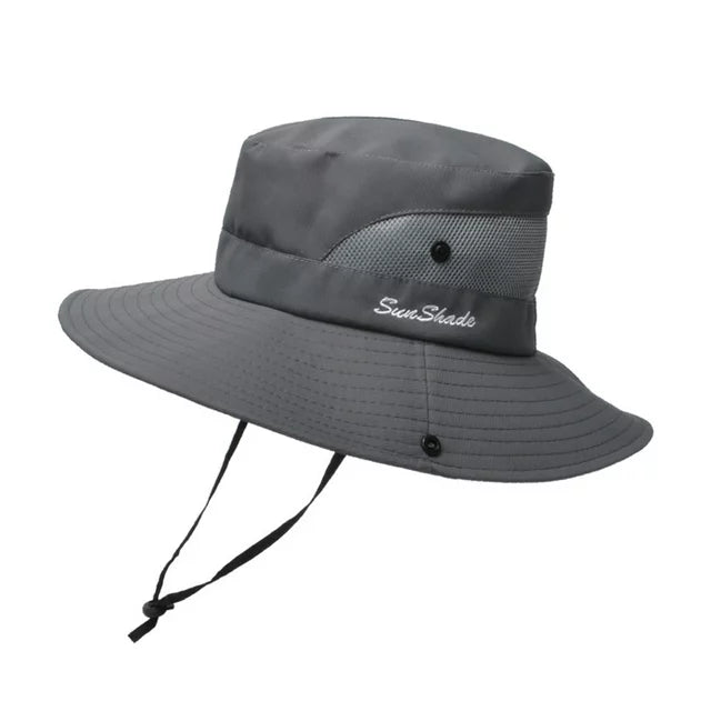 Sun Hat With Cooling Mesh Ponytail Hole
