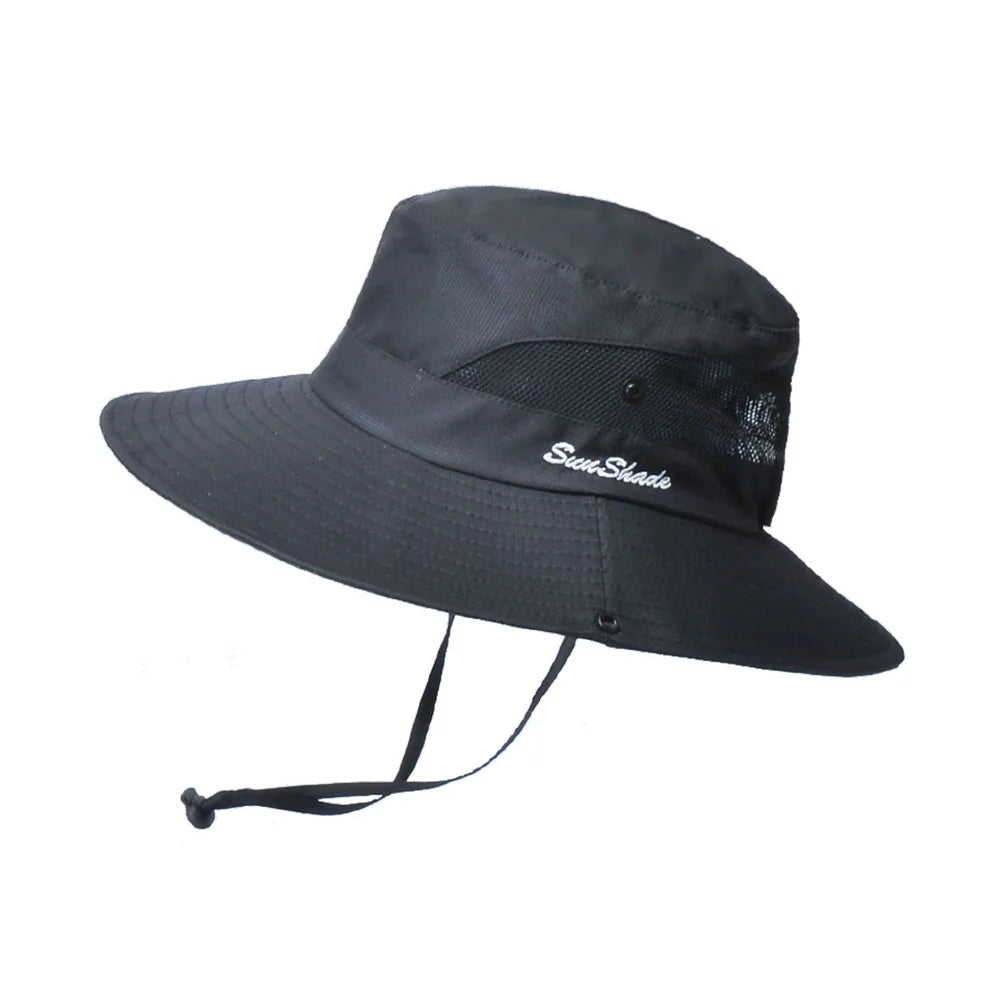 Sun Hat With Cooling Mesh Ponytail Hole